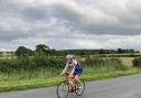 Pedal power: Robbie Tuer from Raughton Head Young Farmers, who is doing a charity cycle