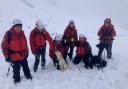 Members of Duddon and Wasdale MRTs with the rescued dogs