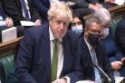ALLEGATIONS: Prime Minister Boris Johnson speaks during PMQ in the House of Commons
