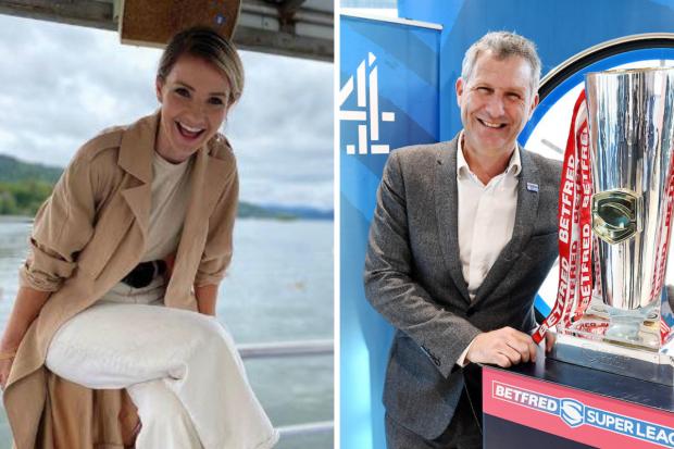 TEAM: Presenter Helen Skelton, who is originally from Cumbria, and comedian Adam Hills