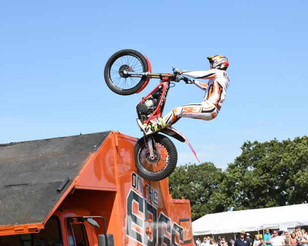 Cumberland & Westmorland Gazette: NEW attraction: On the Edge Motorcycle Stunt Team appearing this year at Skelton Show 