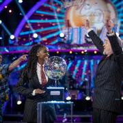 Bill Bailey and Oti Mabuse, winners the final of Strictly Come Dancing 2020. (BBC/PA)