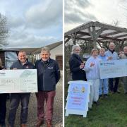 Penrith District Beekeepers’ Association (right) and Eden Rivers Trust welcomed donations of £4,000 and £1,000 respectively by Persimmon